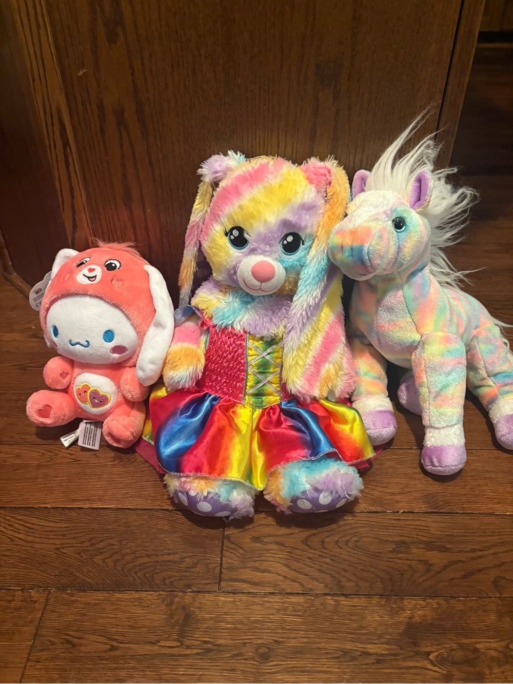 Bundle - Care Bears x Hello Kitty + Plush Rainbow Bunny + Rainbow Unicorn